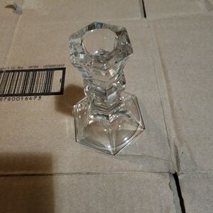 Faceted Glass Candle Holder